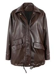 Casual Waterproof Soft Leather Jacket