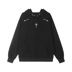 Loose Stellar Cross Hoodie