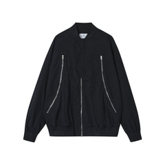 Street Vintage Retro Pleated Zipper Jacket