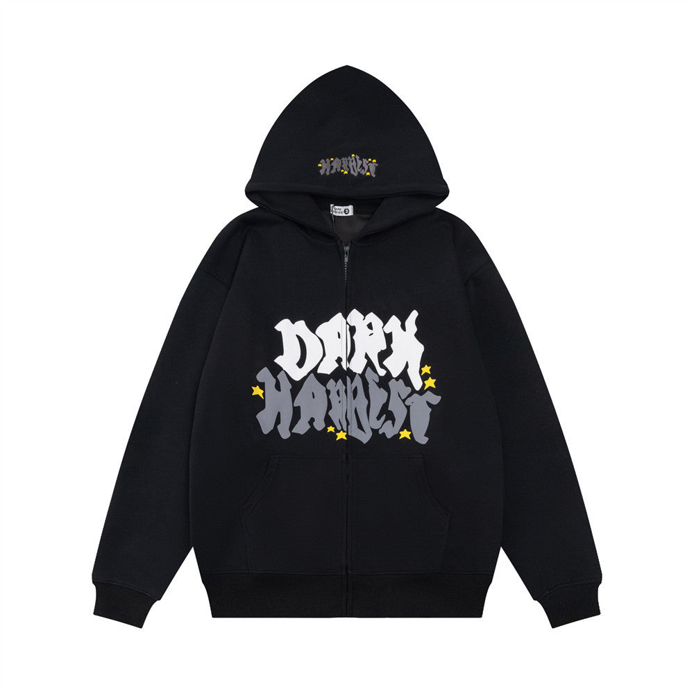 Floral Letter Printed Hoodie