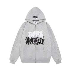 Floral Letter Printed Hoodie