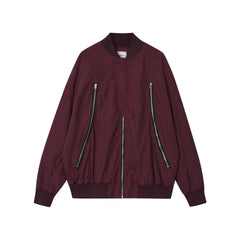 Street Vintage Retro Pleated Zipper Jacket