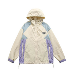 Patchwork Windbreaker Jacket