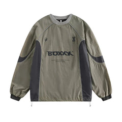 Retro Patchwork Oversized Sweatshirt