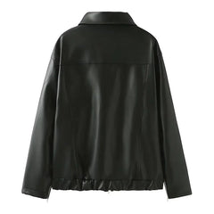 Vintage Faux Leather Women's Jacket