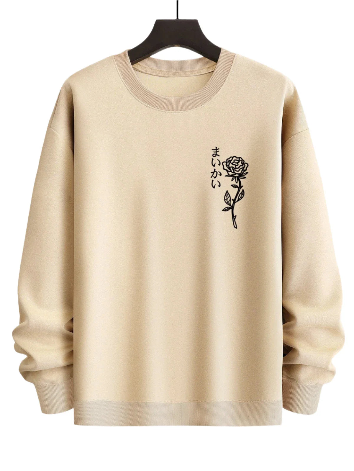 Sakura Rose Crew Neck Sweatshirt