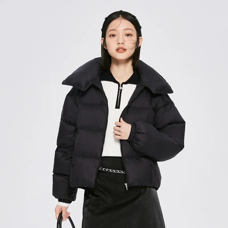 Solid Color Women's Puffer Jacket