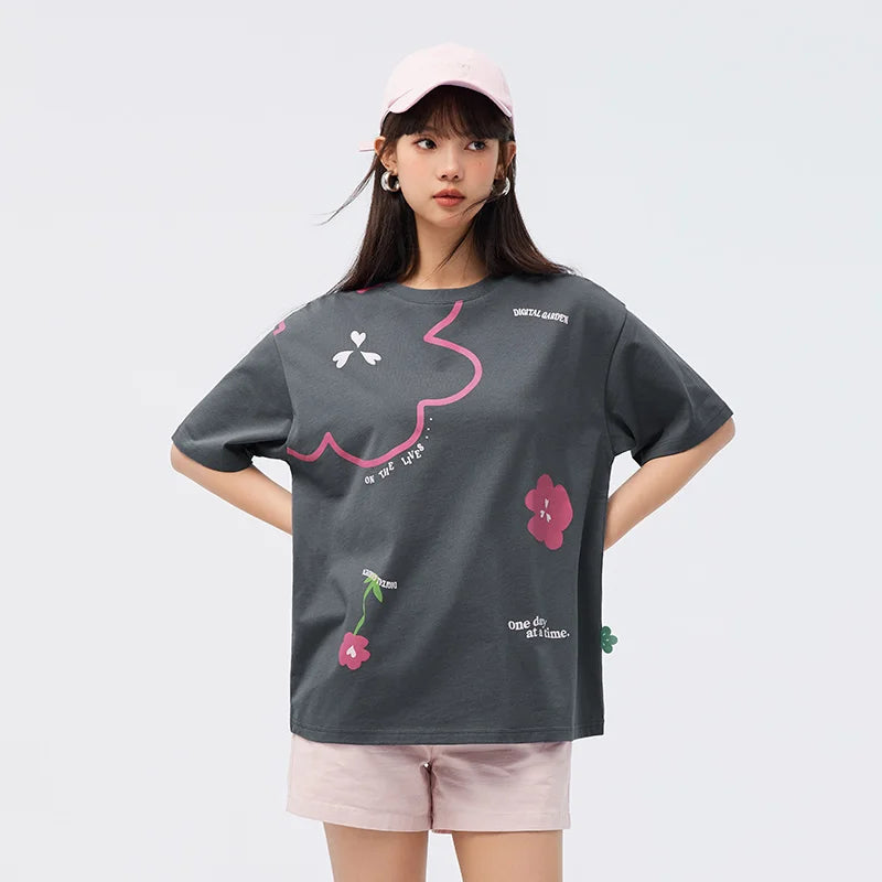 Flower Dress Oversized Women's T-Shirt