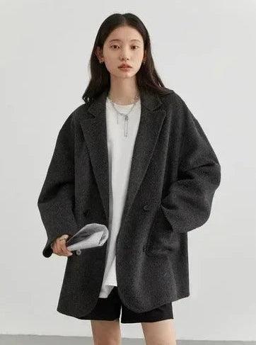 Casual Double-Breasted Women's Coat