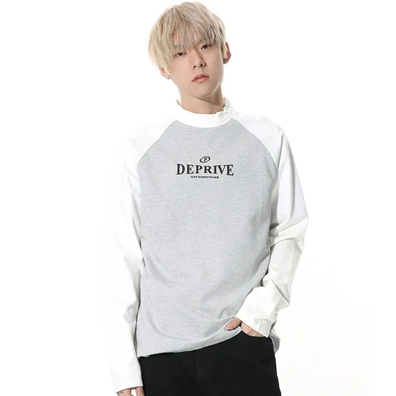 Autumn Patch Letter Print T-Shirt