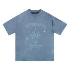 Y2K Suede Embroidered Oversized T-Shirt
