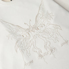 Butterfly Monster Embroidery Pullover
