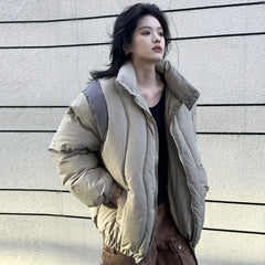 Y2k Padded Heavy Solid Winter Jacket