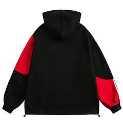Racing Style Patchwork Hoodie