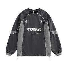 Retro Patchwork Oversized Sweatshirt