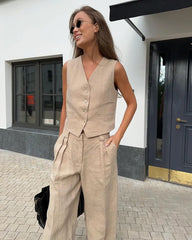 Aya Linen Two Piece Set