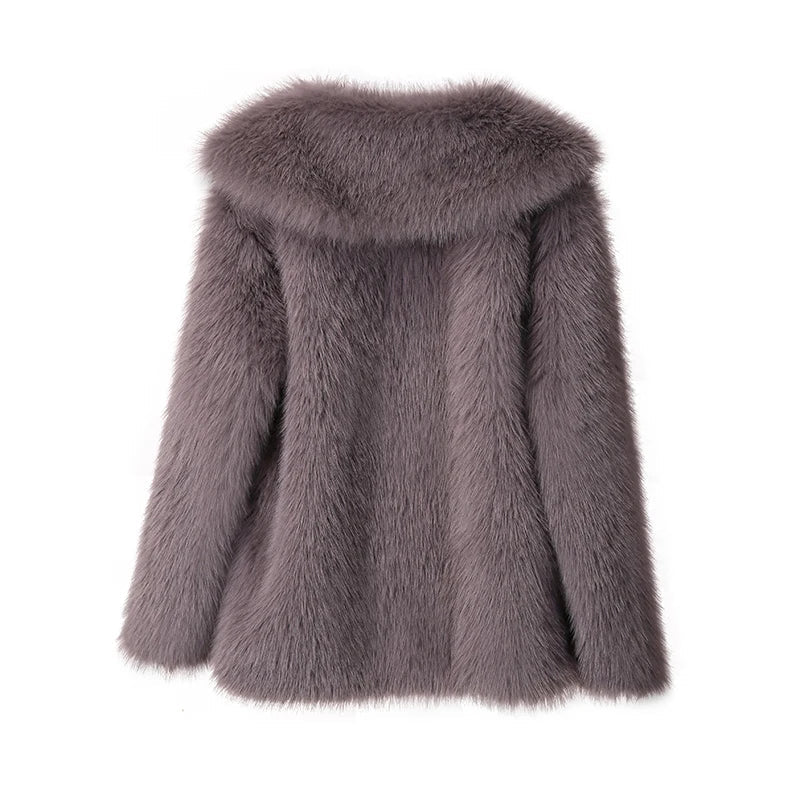 Luxury Faux Fur Women's Coat Jacket
