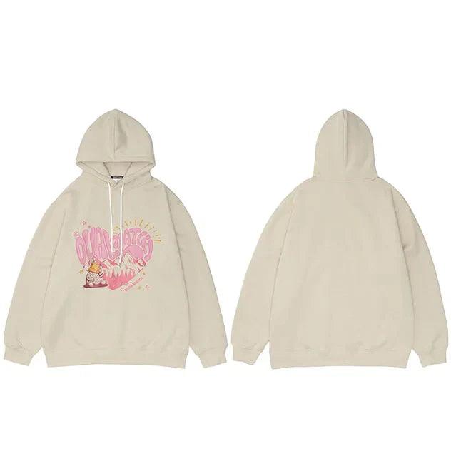 Pink Heart Mountain Hoodie