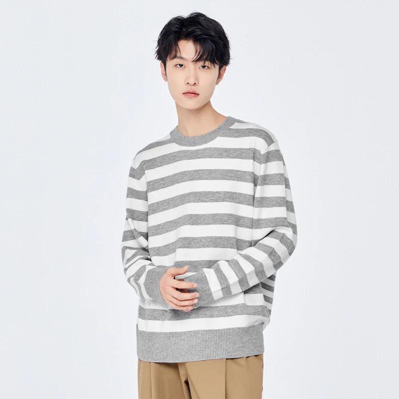Simple Classic Striped Knitted Sweater