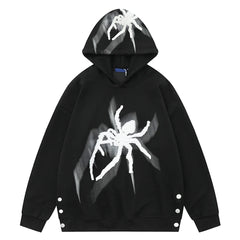 Y2K Webbed Embroidery Hoodie