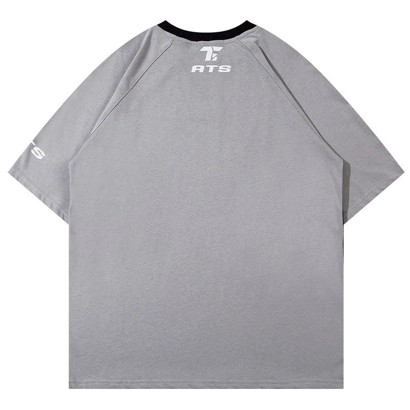 American High Street Casual Patchwork  T-Shirt