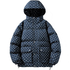 Warm Letter Print Winter Jacket