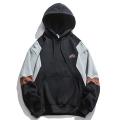 Y2k Loose Fleece Patchwork Hoodie