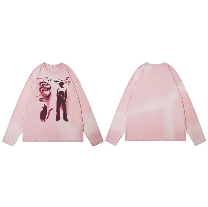 Y2k Graffiti Shadow Boy Sweater