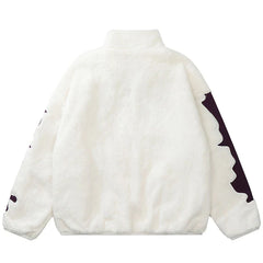 Skeleton Themed Fleece Jacket