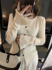 Y2k Long Sleeve Buttoned Cardigan