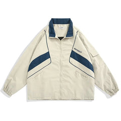 Zip-Up Turn Down Collar Jacket