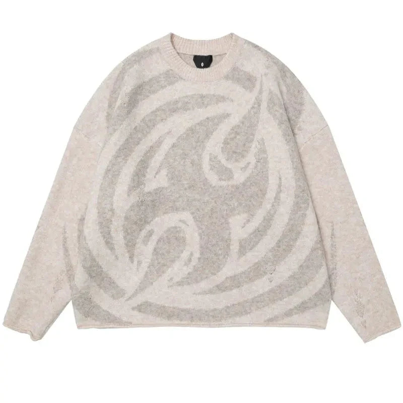 Y2K Grunge Knitted Ripped Hole Sweater