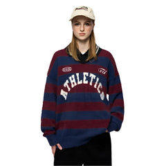 Wide Striped Jacquard Fit Sweater