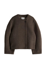 One Button Heavy Woolen Jacket
