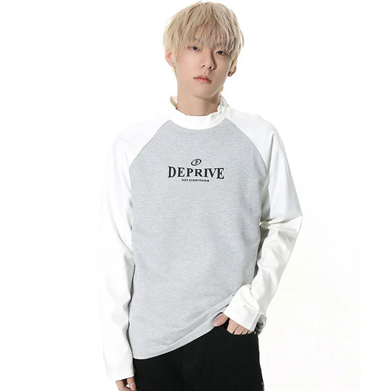 Autumn Patch Letter Print T-Shirt