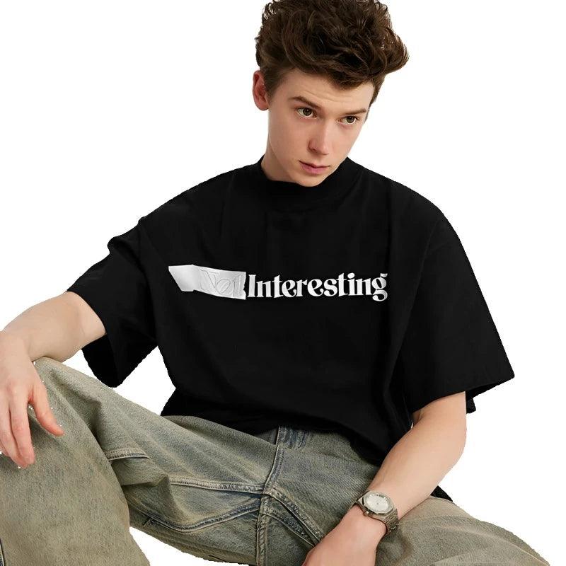 "INTERSTING" Rubber Printed T-Shirt