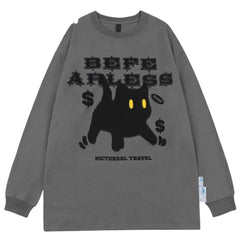 Shocked Black Kitty Sweater