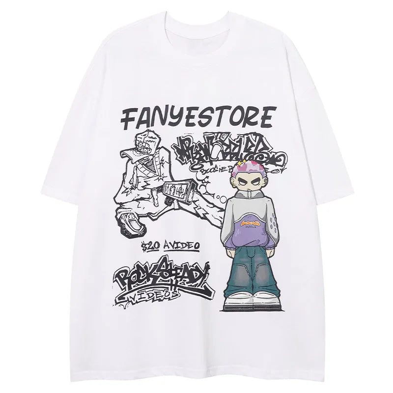 Cartoon Boy Printed T-Shirt