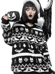 Bats And Skulls Spooky Sweater