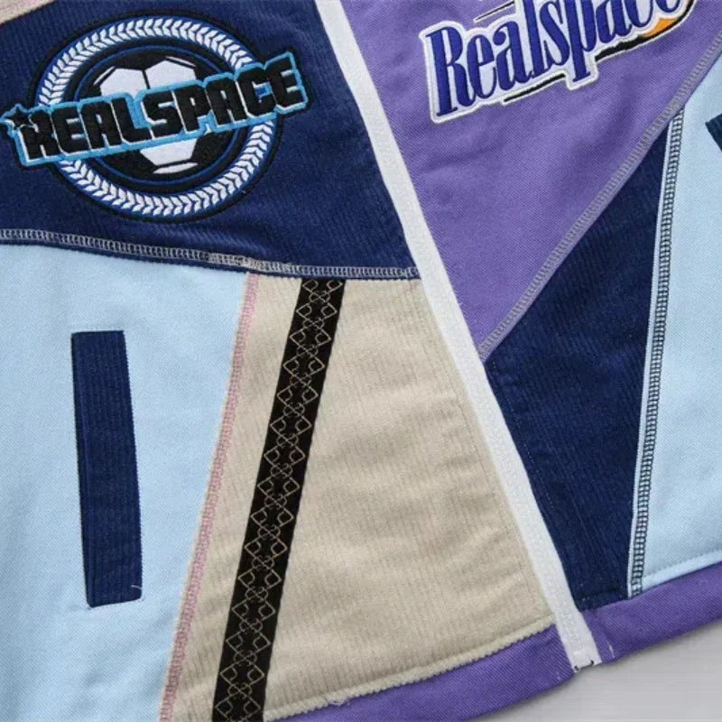 Patchwork Varsity Racing Jacket
