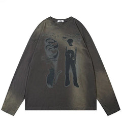 Y2k Graffiti Shadow Boy Sweater