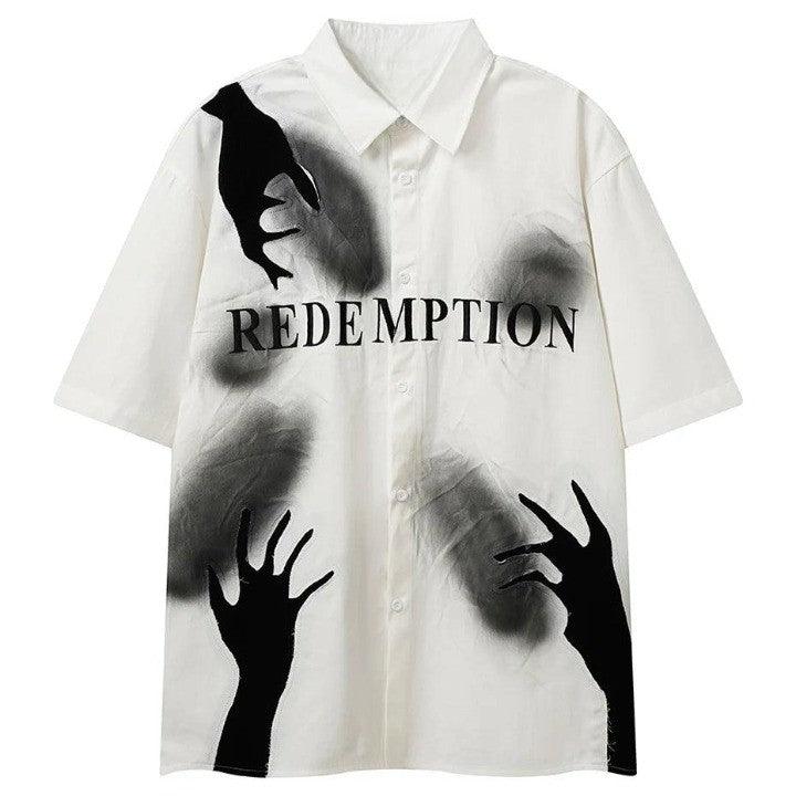 Hand Graphic Patchwork Shirt