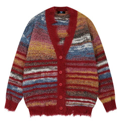 Y2K Stripe Drift Cardigan