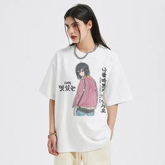 Y2K Cartoon Girl Graphic Casual T Shirt