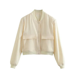 Classic Cropped Winter Aviator Jacket