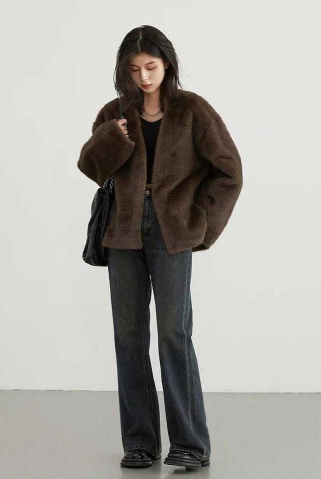 Casual Loose Solid Women's Overcoat