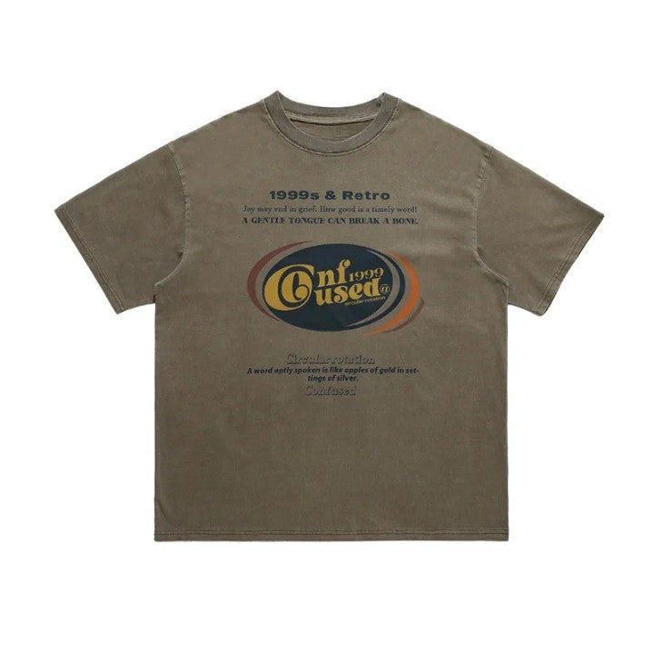 Vintage Washed Dropped Shoulders T-Shirt