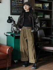 Luxury Women's Zipper Leather Jacket