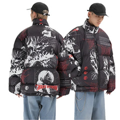 Comics Graffiti Winter Warm Puffer Jacket