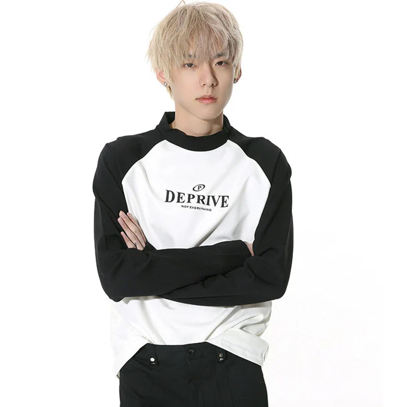 Autumn Patch Letter Print T-Shirt